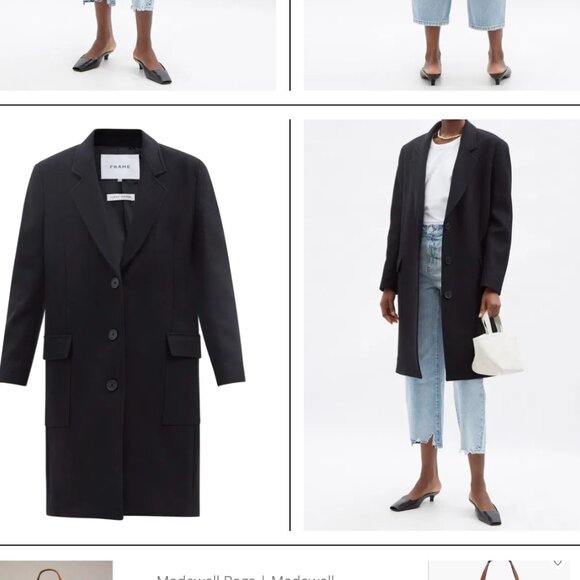 FRAME x Ilona Hamer Black Wool Coat – Collab, Size Small - Picture 2 of 8